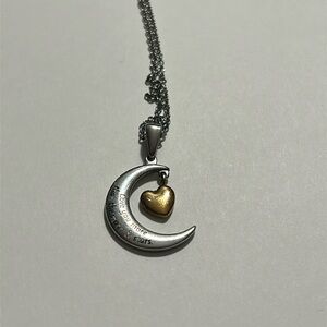Moon heart necklace